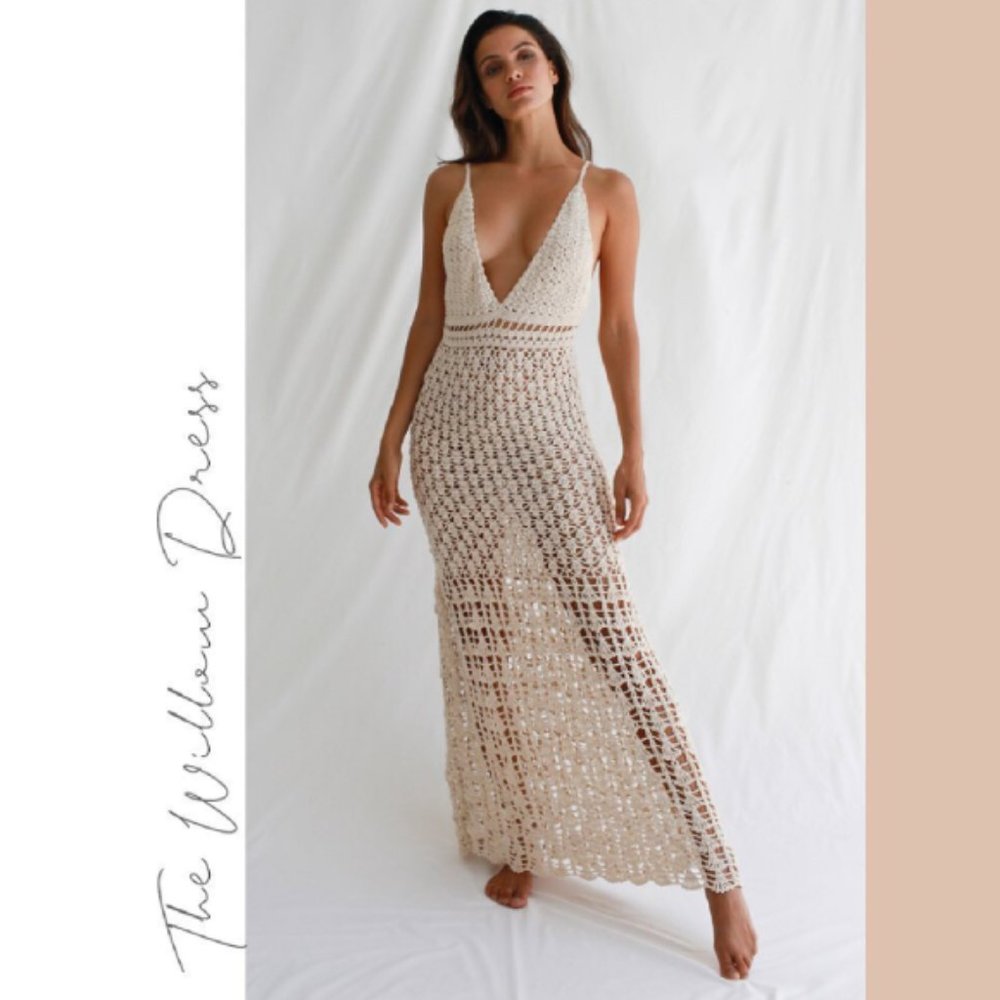 Flook The Label Willow Crochet Beach Maxi Dress